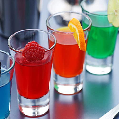 Ruckae 12 Pack 2 Ounce Shot Glasses With Heavy Base, Clear, Set Of 12 (Cone Shaped) #TOP2