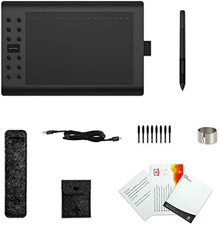 GAOMON M106K PRO 10 Inches Graphics Drawing Tablet with 8192 Levels Passive Pen, Upgrade Version of M106K, Compatible with Windows/Mac/Android