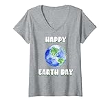 Photo Gallery donna happy earth day pianeta terra carino globe maglietta con collo a v Photo Gallery donna happy earth day pianeta terra carino globe maglietta con collo a v