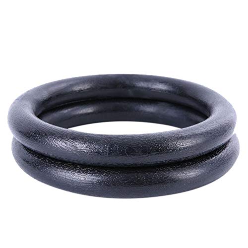 Preisvergleich Produktbild Holz Gymnastik Ringe 500g Mit Verstellbarer Schnalle, Übungsringe rutschfeste ABS Trainingsringe Für Home Gym Ganzkörpertraining