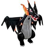 XUANNIAO Inflatable Animal Costume Halloween Cosplay Dress,Cosplay Party Dress Air Blow-up Deluxe Costume - Adult (Black Fire Dragon)