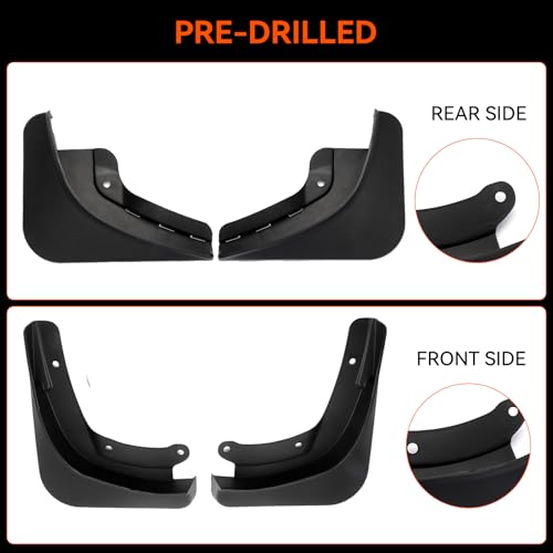 Image of Runmade Upgrade Tesla Model Accessories - Mud Flaps [No Drilling Required] All-Weather Mud Guard Body Kits for Tesla Model 3 Highland 2024-2025 (Model 3 Highland 2024-2025)