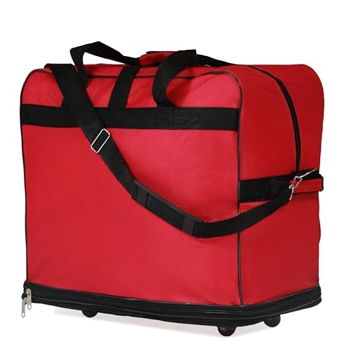 30" Duffle Bag Expandable Rolling Lightweight Wheeled Spinner Suitcase Luggage (2 Pack) for Travel and Storage (Red)3