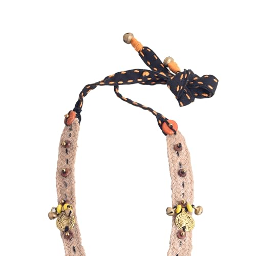 Image of AAKRITI ART CREATIONS Boho & Tribal Handcrafted Necklace Collection | Jute, Wooden & Brass Pendant Designs | Ethnic Collar, Loop & Statement Jewelry for Women | Artisan Festival & Everyday Wear