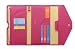 Zoppen Mulit-purpose Rfid Blocking Travel Passport Wallet (Ver.4) Tri-fold Document Organizer Holder, #7 Rose Red