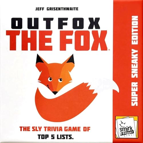 OUTFOX The Fox – Sly Top Five Trivia Party Game by Smirk & Dagger | Ages 10+ | 3–10 Players | 40–60 Min Playtime | 2026 Origins Award Nominee
