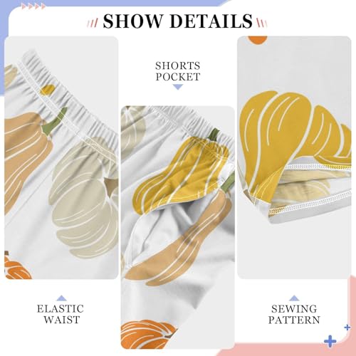 Boys' Pants Autumn Colorful Pumpkin Long Bottoms Jogger Pants Elastic Waist Trousers with Pockets S-XL4