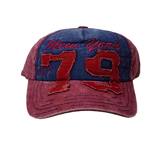 Image of Adjustable Soft Cotton Denim Cap for Men Women Baseball Vintage Washed Distressed Hats Adjustable Stylish Cap Regular Fitted