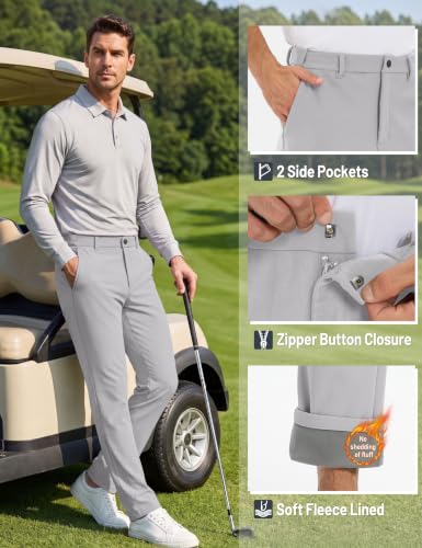 TACVASEN Winter Dress Pants for Men Fleece Lined