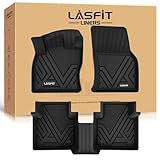 LASFIT Floor Mats Fit for Volkswagen Tiguan 2018-2024, All Weather TPE Custom Fit Floor Liners for 1st and 2nd Rows Car Mats for VW Tiguan Accessories, Black
