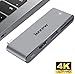 USB-C Multiport Adapter w/OTG Support, iMXPW HEXATERA USB C Hub with HDMI Output for New MacBook Pro, Pass-Through Charge Port, 4K HDMI, USB 3.1 Port, SD/Micro SD Card Reader