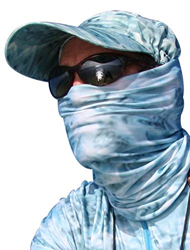 Aqua Design Fishing Hunting Masks Neck Gaiter: Men and Youth UPF 50+ Sun Mask Protection: Camo Face Cover Balaclava Bandana