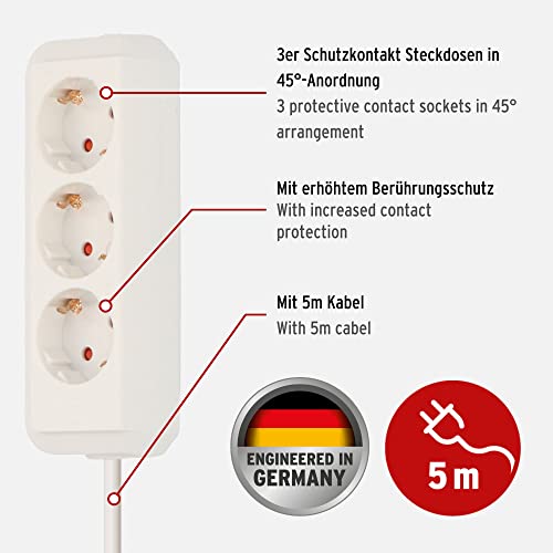 Brennenstuhl Multipresa Eco-Line 3prese 5m Bianco