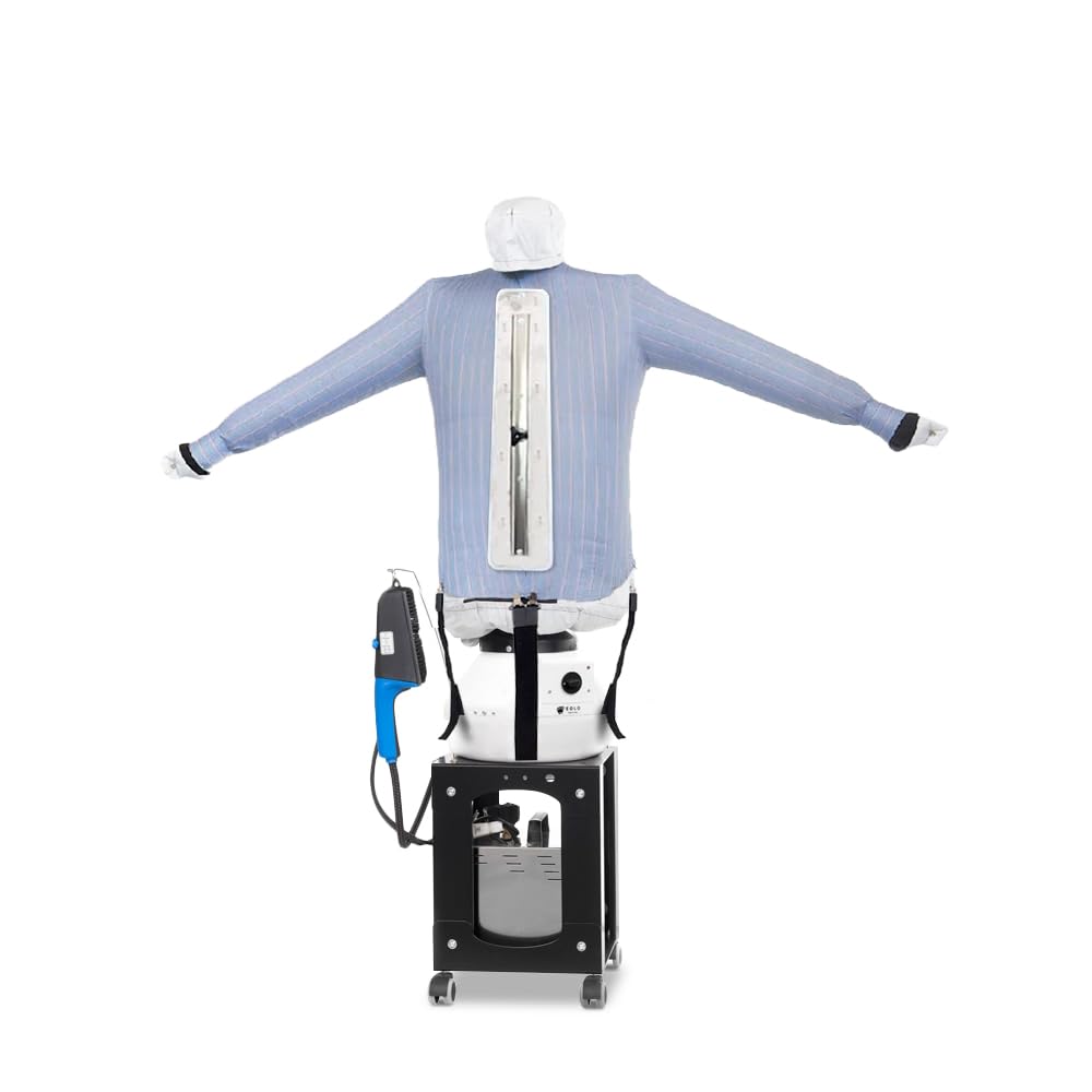 EOLO Stira Camicie SA19 S FULL INOX Stirasciuga Automatico Asciugatrice Stiratore Spazzola Caldaia Generatore di Vapore Manichino Gonfiabile Professionale Made in Italy Garanzia 5 Anni Efficienza A++
