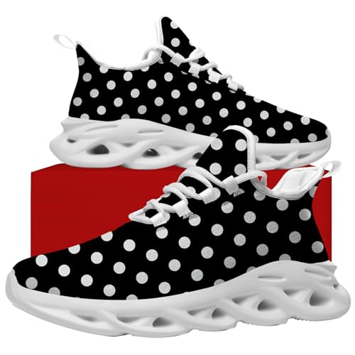 Polka Dot Shoes Fashion Sneakers Running Walking Tennis Shoes for Women4