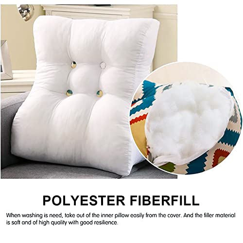 Roner Headboaard Reading Pillow With Heightened Backrest Bed Wedge Large Adult 100% Cotton Sitting Up In Bed Back Support Bedrest Cushion Modern Lounge Cushion For Daybed Sofa With Washable Cover #TOP2