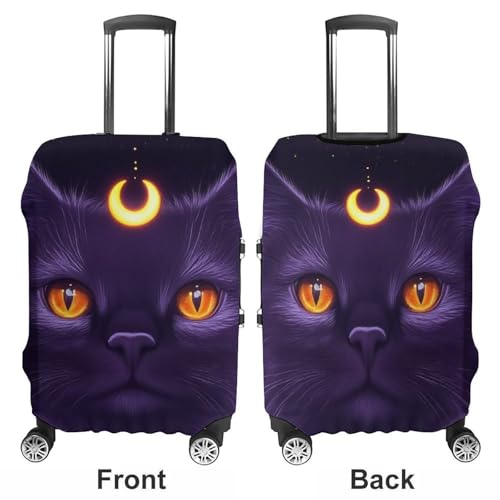 Carry On Luggage Cover Witch Magical Moon Black Cat Art (1) Anti Scratch Travel Luggage Covers for Suitcase Anti-Scratch Travel Suitcase Cover3