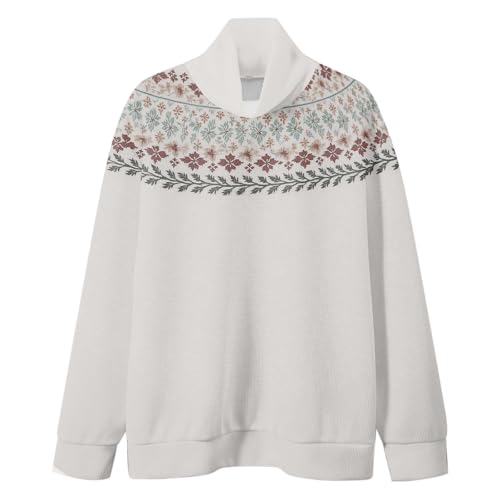 Sudadera de mujer sin capucha con cuello ribete de otoño 3