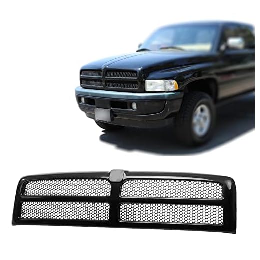 Titanium Plus Autoparts Compatible With DODGE Ram 2500 Compatible With DODGE Ram 3500 Compatible With DODGE Ram 1500 Front Grille Grill CH1200188 Black