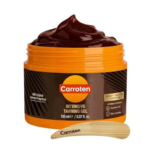 Carroten Intensive Tanning Gel | Browning Tan Accelerator | Non-Greasy, Water-Resistant with Carrot...