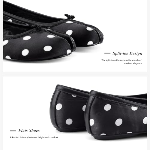 Image of Tabi Shoes Women Split Toe Shoes Wide Width Ballet Flats Comfort Casual Work Shoes for Women Office