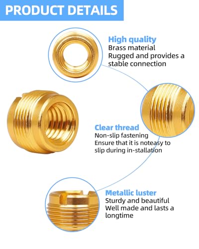 KGDUYC 4PCS Mikrofon Schrauben, Mikrofonständer Adapter, Mikrofon Schrauben Adapter, 3/8 Weiblich auf 5/8 Männlich Gewindeadapter, Mikrofon Gewinde Adapter, Zubehör für Mikrofonhalterungen