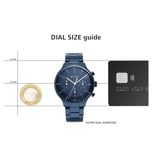 Titan Urban Magic Blue Dial Multial Stainless Steel Strap Analog Watch for Men-NS90102QM01 - Image 6