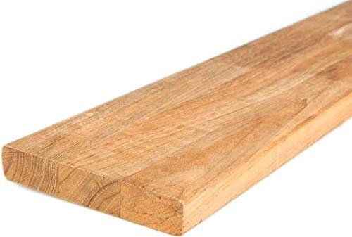 Tablones de terraza de madera de teca de BioMaderas®, 120 mm de ancho, 21 mm de grosor, cincado (95)