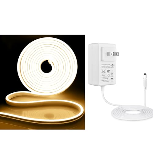 Tira de luces LED Neon Blanco Cálido 16.4 pies con adaptador 12V 3A miniatura 1