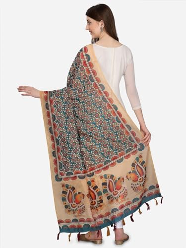 Women's Kalamkari and Floral Digital Printed Chanderi Silk Dupatta3