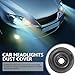 Tesnaao 2 PCS H4 Car Light High Temperature Resistant Flame Retardant Dust Cover, Silicone Rubber Ring Waterproof Seal Extended Rear Cover, Automotive Lamp Protection Accessories (Black)