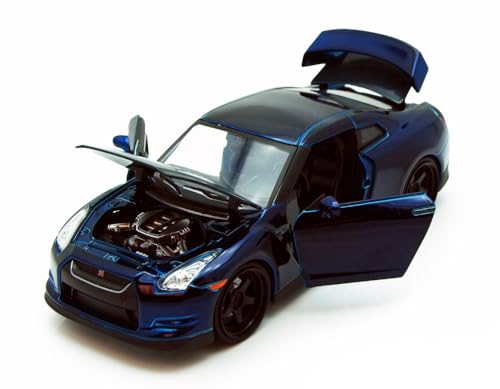 Brian's 2009 GT-R Modelo de Auto de Metal 1:24 Azul miniatura 2