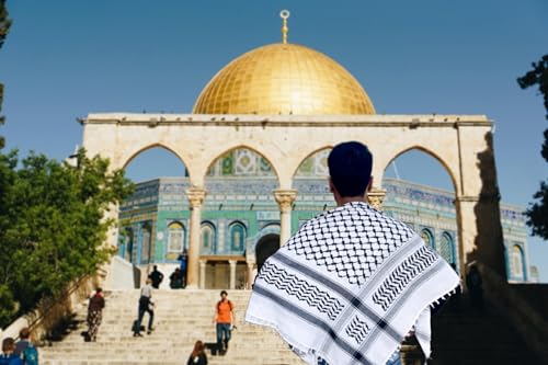 Palestine Keffiyeh Shemagh Unisex Scarf 48x48 Cotton Arafat Hatta Arab Style Scarf With Long Tassle3