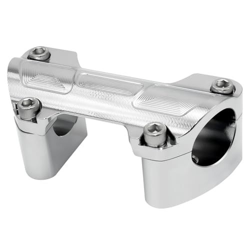 Image of 1.0 inch Handlebar Riser Top Clamp Kit 1.5 inch Tall for Harley Street glide, Electra glide, Sportster, Softail Street Bob Fat Boy Fat Bob Heritage Low Rider & Dyna (Rise Height: 1.5 inch, For 1 inch Bar)