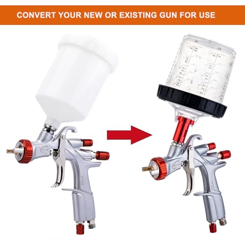 Image of DAXINYANG Spray Gun Adapter, 16mm Female Adapter, 1.5mm Thread Paint Gun Cup Adapter for Paint Mixing Cup, Spray Paint Guns Accessory Replacement