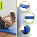 TREXO Faltbare Turnmatte 180x60x5 cm – Gymnastikmatte aus Kunstleder mit 3 Segmenten – 5 cm dicke Polsterung – für Fitness, Schule & Home Training (Blau)