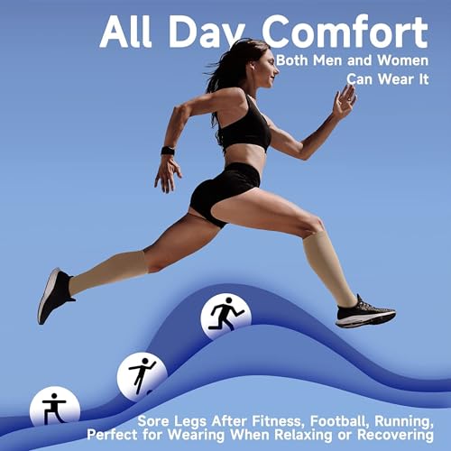 Image of bropite Zipper Compression Socks Women & Men|15-20mmHg closed Toe knee high | 2Pairs Calf Knee High 15-20mmHg closed Toe Compression Stocking suit for Walking Recovery, Pregnant, Nurse