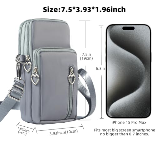 Image of JANKS Small Crossbody Bag for Women - Mini Phone Purses with Crossbody Strap and Wallet - Nylon Arm Bag