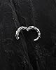 REYTEL Silver Earrings RUDENESS – Viking Small 925 Sterling Silver Hoops – Hypoallergenic Huggies for Men Women – Jewellery Gifts for Birthdays, Anniversaries, Christmas #3