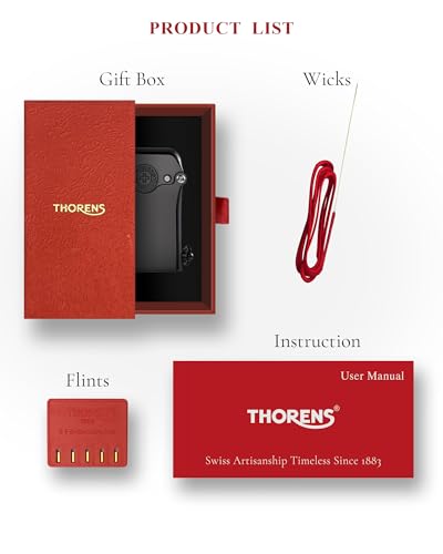 Encendedor Clásico THORENS Gen 1 Cuerpo de Latón Negro miniatura 6