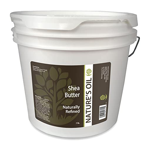 Natures Oil Shea Butter Naturally Refined for Skin Care Hair Care Soap Making Lotion Making and Cosmetic Formulation 7lbs (1 Gallon)
