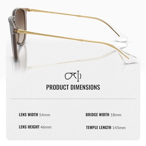 Image of Ray-Ban RB4187F CHRIS LOW BRIDGE FIT Square Shape Sunglasses for Women with Official RayBan Eyewear Kit