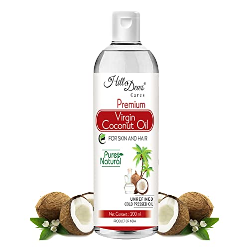 Image of Virgin Coconut Oil 200ml Pure Natural Unrefined Cold Pressed Skin and Hair