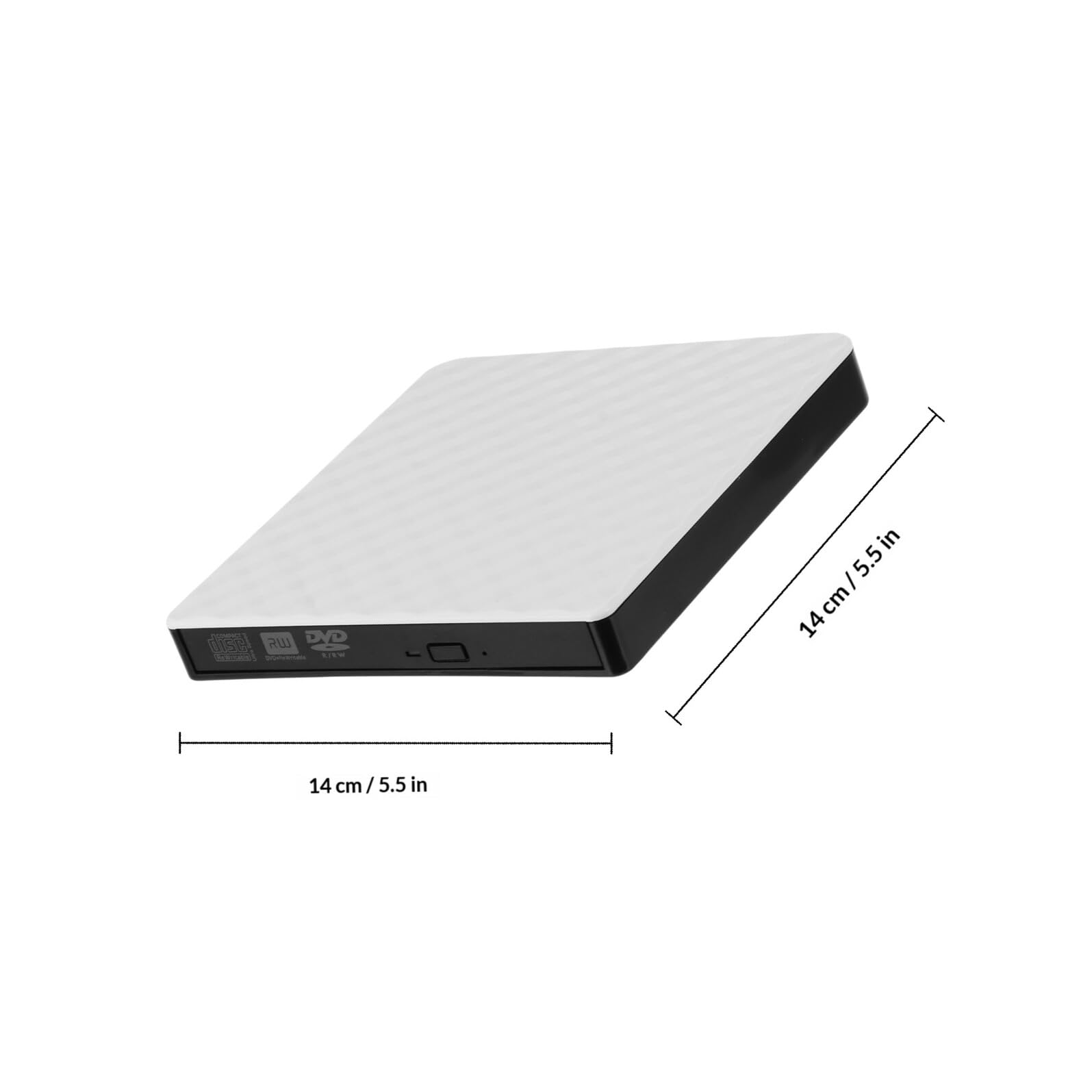 Masterizzatore Velocità Esterno Ultra- USB 3.0 e Dvd Leggero Dvd-rom 8x Cd-rom 24x Compatibile Design Classico in Abs Silenzioso e Portatile Laptop e Desktop