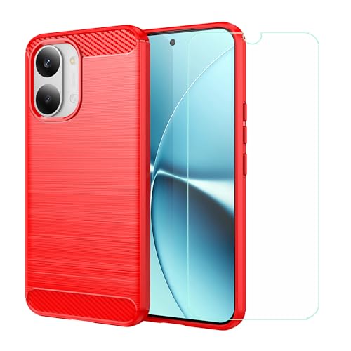 CongJiaLingXi �p �K�p���� POCO X8 Pro Max �P�[�X +�X�N���[���v���e�N�^�[�����K���X�ی�t�B�����A�ԃJ�[�{���t�@�C�o�[�V�F���\�t�g�V���R��TPU�d�b�P�[�X�J�o�[ �p �K�p���� POCO X8 Pro Max (6.83")