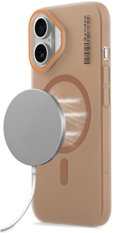 Image of Mr. Case Back Cover for iPhone 16 Sleek Frosted Translucent Back with Wireless Charging Support | Anti-Scratch Shockproof Phone Case - Brown