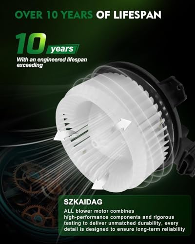 Image of AC Heater Blower Motor 700203 with Fan Cage Replacement for:-Jeep Wrangler 2011-2013 for:-Ford Edge 2007-2014 for:-Honda Accord Cr-V 2007-2011 for:-Chrysler 200 for:-Dodge for:-RAM