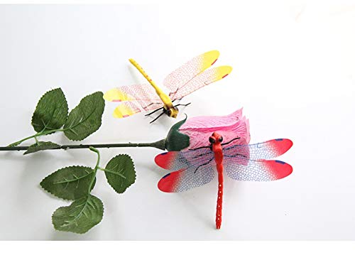 Chunney® 8.5Cm And 14.5Cm Mixed Colorful Magnet Dragonfly Room Decorations (4Pcs Big+10Pcs Small) #TOP6