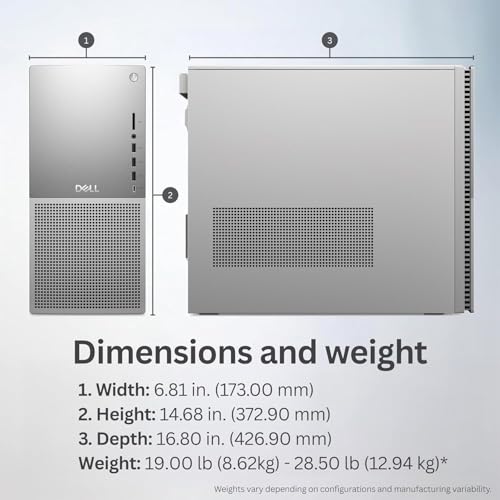 Image of Dell Tower Plus EBT2250 Desktop Computer - Series 2 Intel Core Ultra 9 285K CPU, 16GB DDR5 RAM, 2TB NVMe SSD + 8TB HDD, NVIDIA GeForce RTX 5060 8GB GDDR7, Windows 11 Home, Platinum