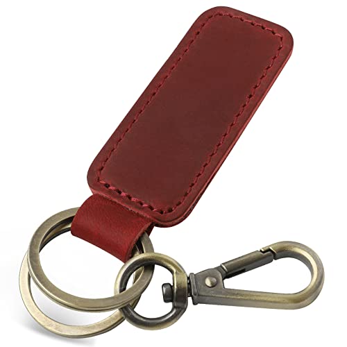 Image of Jack&Chris Genuine Leather Car Keychain, Universal Key Fob Keychain, Leather Key Chain Holder for Men and Women, JC306